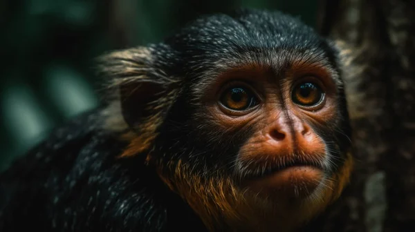Primo Piano Una Scimmia Carina — Foto Stock