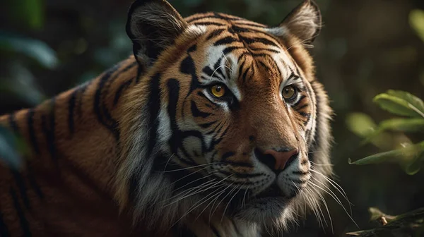 Gros Plan Tigre Dans Zoo — Photo