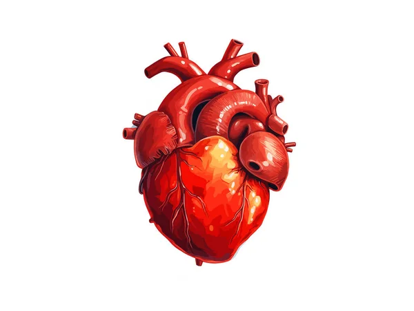 Κόκκινη Καρδιά Σύμβολο Του Αίματος Απομονώνονται Λευκό Φόντο — Διανυσματικό Αρχείο