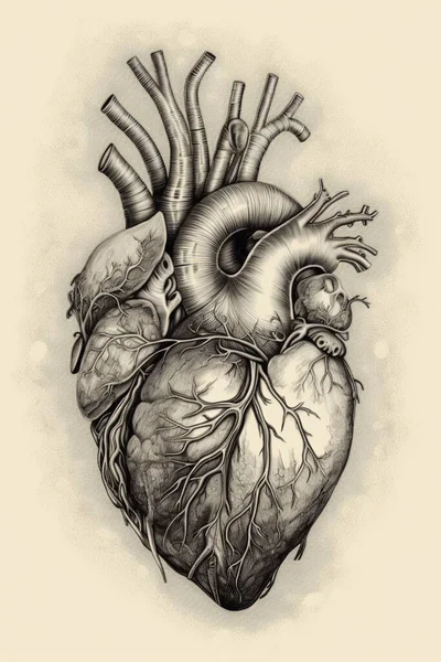 Anatomia Umana Illustrazione Disegnata Mano — Vettoriale Stock