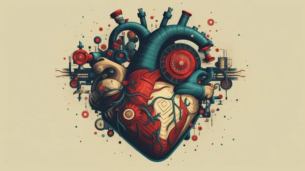 Αφηρημένο Φόντο Πολλές Πολύχρωμες Καρδιές — Διανυσματικό Αρχείο
