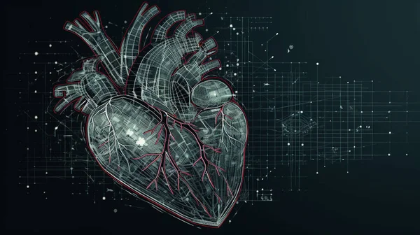 Απόδοση Ασπίδας Σχήμα Καρδιάς Ψηφιακή Οθόνη — Διανυσματικό Αρχείο