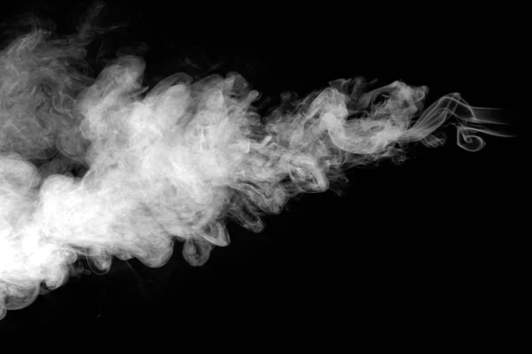 Astratto Fumo Bianco Sfondo Nero — Foto Stock