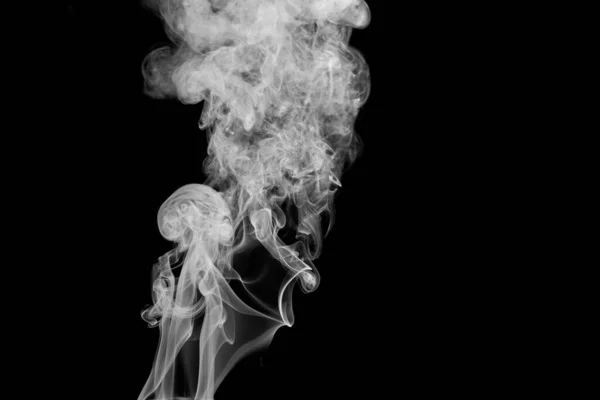 Elvont Füst Örvénylik Fekete Háttér — Stock Fotó