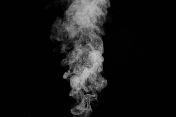 Fehér Füst Elszigetelt Fekete Háttér — Stock Fotó