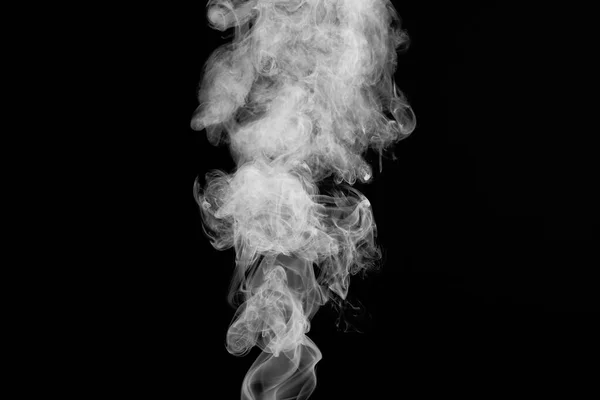 Bílý Kouř Černém Pozadí — Stock fotografie