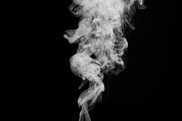 Biały Dym Czarnym Tle — Zdjęcie stockowe