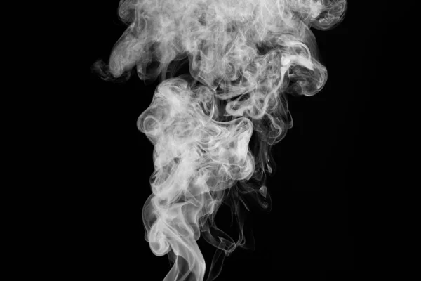 Elvont Füst Egy Fekete Háttér Overlay — Stock Fotó