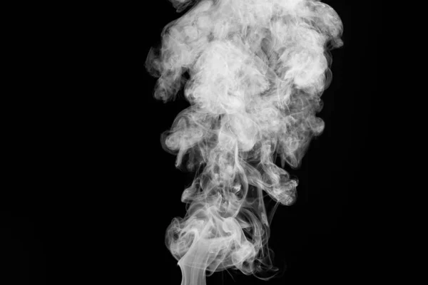 Fehér Füst Fekete Háttérrel Füsttextúra Klubok Fehér Füst Sötét Háttérrel — Stock Fotó