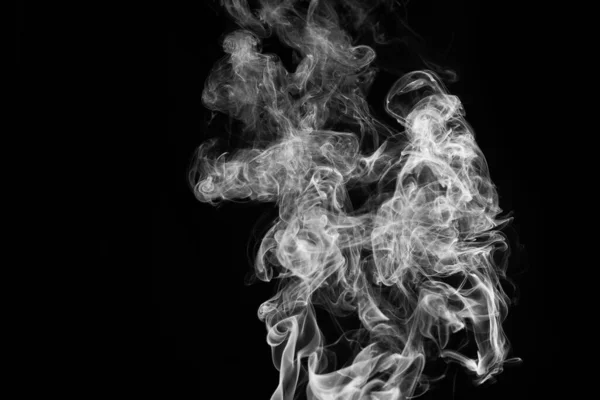 Fehér Füst Textúra Fekete Háttér Overlay — Stock Fotó
