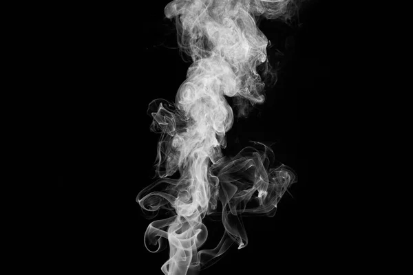 Füst Fekete Háttérrel Elvont Textúra Átfedés — Stock Fotó