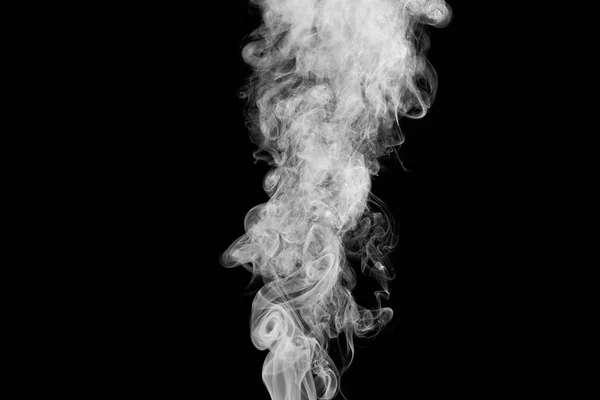 Bílý Abstraktní Kouř Černém Pozadí Překrývající — Stock fotografie