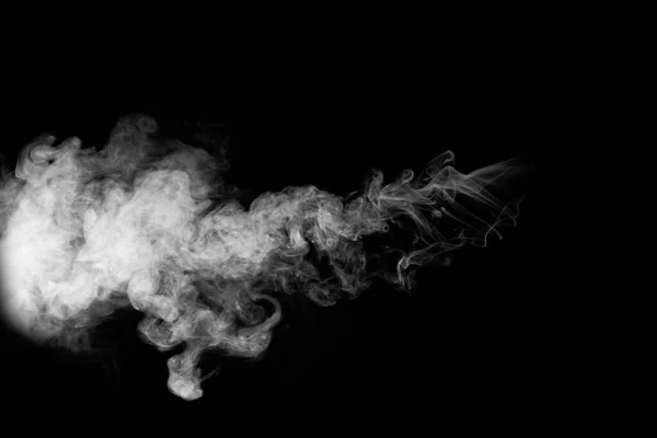 Fumée Abstraite Sur Fond Noir Superposition — Photo