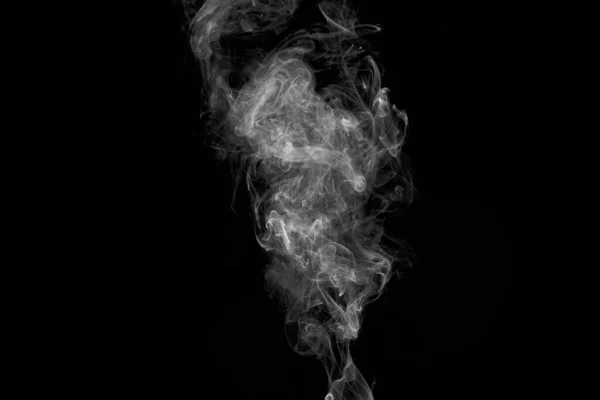 Fehér Füst Egy Fekete Háttér Overlay — Stock Fotó