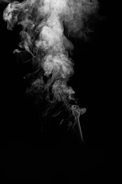 Fumaça Preta Fundo Branco Sobreposição — Fotografia de Stock