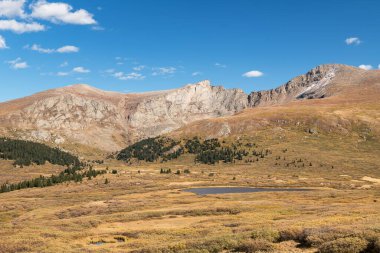 13.848 Foot Dağı. Spalding, Testere Dişi. Testere Sırtı ile 13.780 feet ve 14.264 Foot Dağı. Bierstadt, Guanella Geçidi 'nden izleniyor..