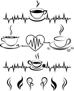 Kahve fincanı, kahve, kalp atışlı kahve, çay fincanı, kahve fincanı, kahve fincanı.