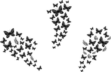 Kanat çırpan Kelebekler, Kelebek Sürüsü, Kelebek Silueti