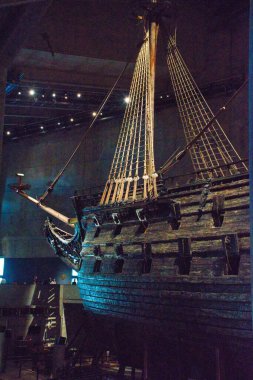 Viking müzesinde bir Viking gemisi.