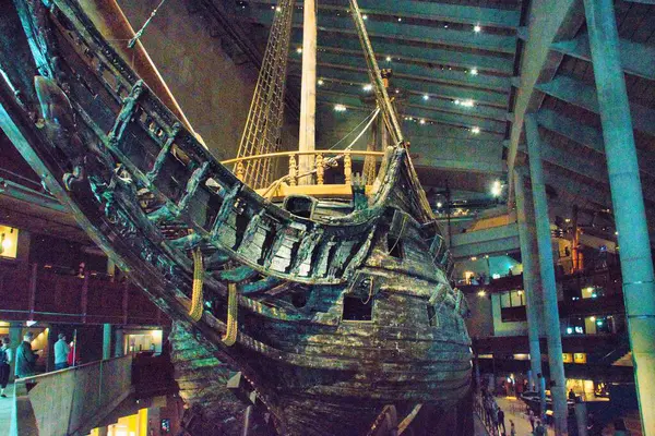 Una Nave Vichinga Nel Museo Vichingo — Foto Stock