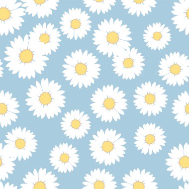 El çizimi papatya çiçeği karalaması pürüzsüz desen