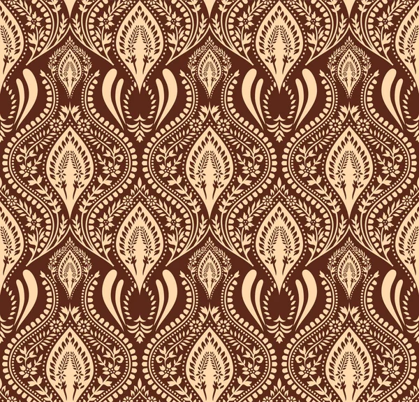 Baroque Style Damask Retro Ornamental Seamless Pattern Surface Design — 图库矢量图片