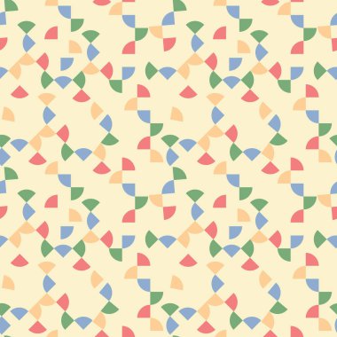 Renkli soyut geometrik şekil retro biçiminde pürüzsüz desen