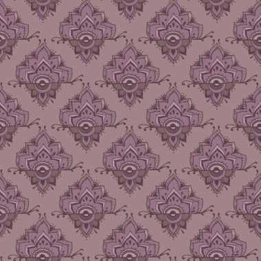 Geleneksel damaske barok süslemeleri antik dikişsiz desenler