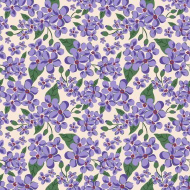 El çizimi, çiçek demeti, pürüzsüz desen.