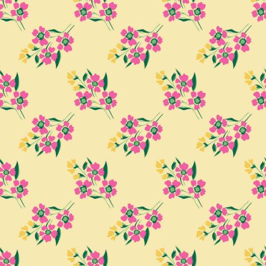 Titrek el çizimi çiçek desensiz yinelenen yüzey arkaplanı