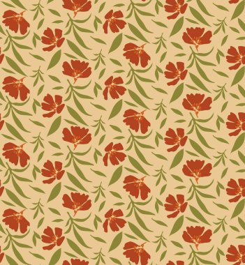 Minimum el çizimi, dipsiz çiçek desensiz yüzey tasarımı