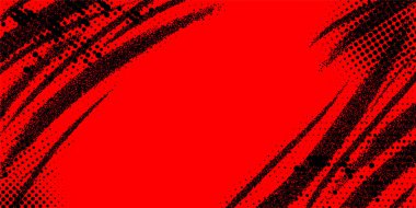 Kırmızı ve siyah benek fırça darbesi yarım ton bit haritası nokta grunge arkaplan