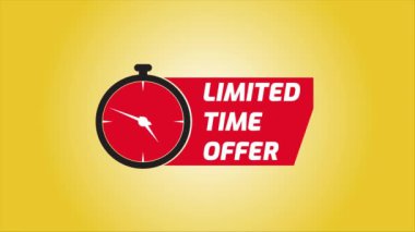 Sınırlı zaman teklif şablonu. 4k düzenleme UHD video.