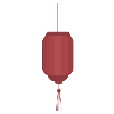 Beyaz arka plan üzerinde izole kırmızı Çin fener