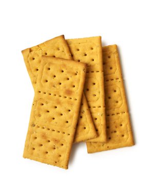 Üst Manzara Krakerleri. izole edilmiş beyaz arkaplan