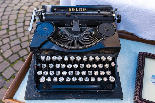 Vintage Duitse Adler Typemachine Uit Jaren Dertig Udine Italië April — Stockfoto