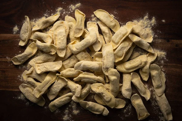 卡森塞利 新鲜的意大利面 典型的贝加莫地区 意大利食品 — 图库照片