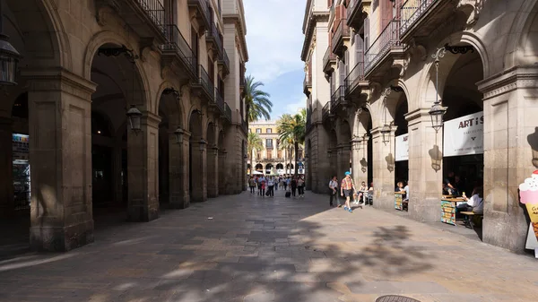 Street Main Entrance Plaza Real Barcelona Spain Barcelona May 2023 — Stock Photo, Image