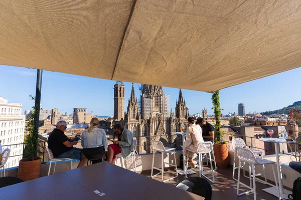 View Terrace Cathedral Barcelona Spain Barcelona May 2023 — Stock Photo, Image