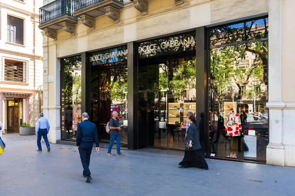 Spain Barcelona May 2023 Dolce Gabbana Brand Shop Windows — Stock Photo, Image