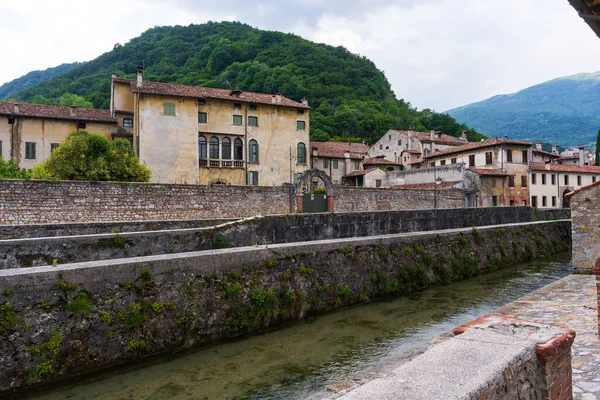 stock image Vittorio Veneto  Serravalle Italy_May 27 2023.  view of the river Meschio in Vittorio Veneto Serravalle