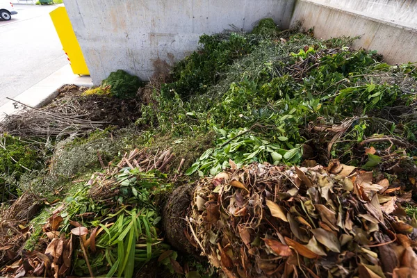 green waste collection in collection center