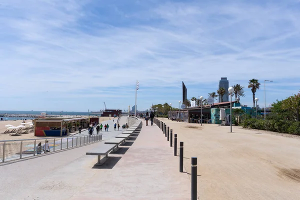 Spanje Barcelona Mei 2023 Uitzicht Het Strand Van Barcelona — Stockfoto