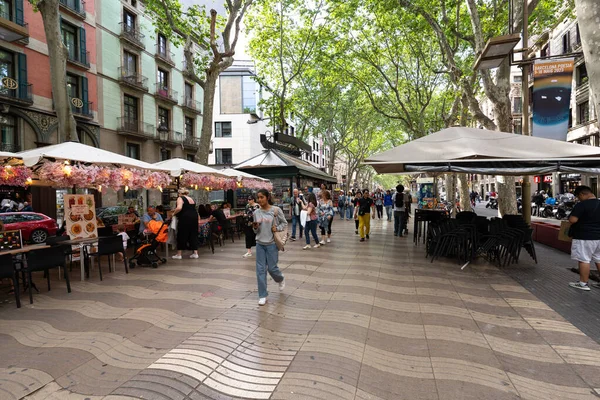 España Barcelona Mayo 2023 Rambla Calle Más Famosa Barcelona — Foto de Stock