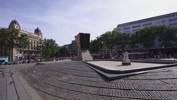 Praça Catalunha Barcelona Espanha Barcelona Maio 2023 — Vídeo de Stock