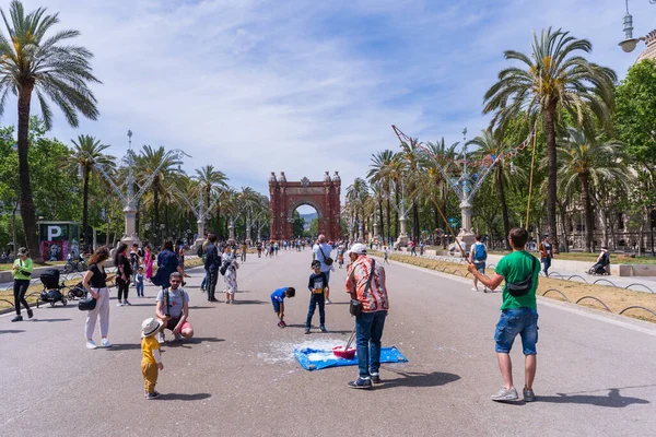 View Arc Triomphe Barcelona Spain Barcelona May 2023 — Stock Photo, Image