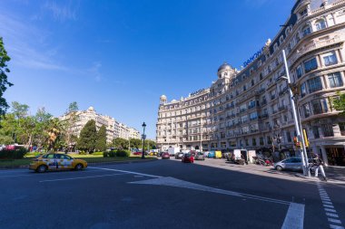 İspanya, Barcelona - 3 Mayıs 2023 Barcelona 'daki Montjuca füniküleri