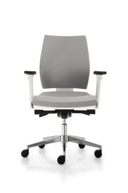 Ofis sandalyesi, oyuncu kadrosu ön görünüm, izole beyaz arkaplan