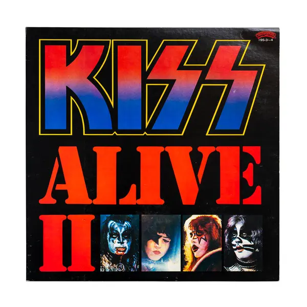 Udine Włochy Marca 2024 Album Alive Grupy Muzycznej Kiss Drugi Obrazy Stockowe bez tantiem
