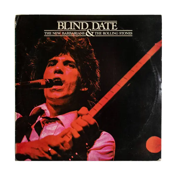 Podwójny Album Blind Date New Barbarians Rolling Stones Wydany 1980 Zdjęcie Stockowe